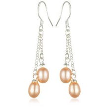 千禧福临天然淡水珍珠耳坠'若水·粉' 典雅与温柔的完美融合