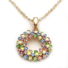 伊泰莲娜丽晶合金项链 彩色花环中的金银诗篇